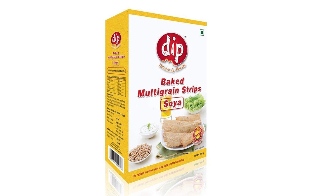Dip Baked Multigrain Strips (Soya)   Box  100 grams